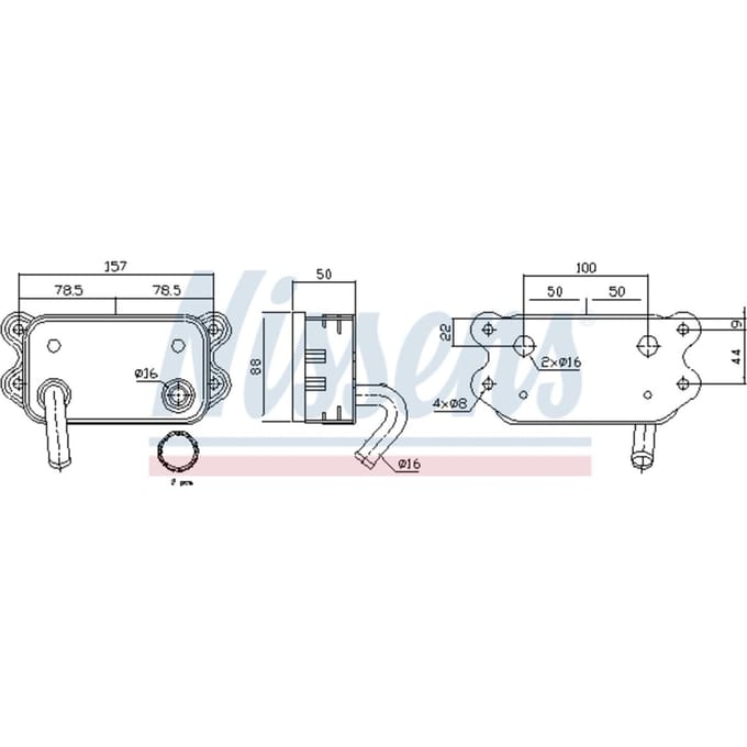 Olie radiator, motorolie NISSENS 90580
