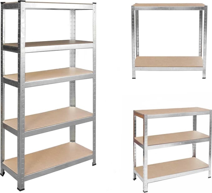 Stellingkast - metaal - 120x45x205 cm - 5 schappen