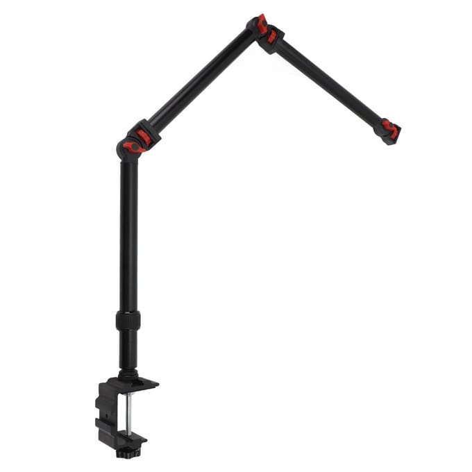 Camera Arm Klembevestiging Standaard met 14in Schroef Verstelbare Gewrichtsarme Universeel voor Webcam black