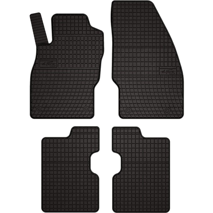 Wielganizator SolidPRO Serie - Rubber Automatten - Opel Corsa E Hatchback - Zwart - Op Maat Gemaakt