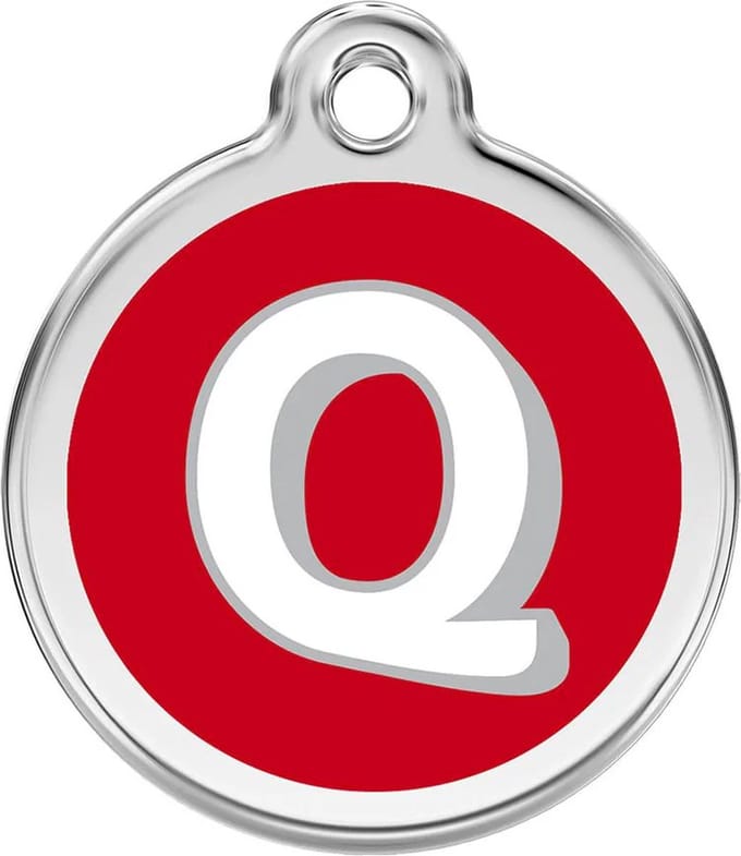 Red Dingo Hondenpenning 20 mm letter Q