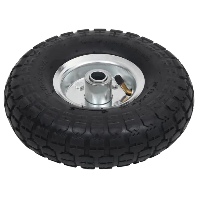 vidaXL - Steekwagenwielen - 4,10/3,50-4 - (260x83) - rubber - 2 - st