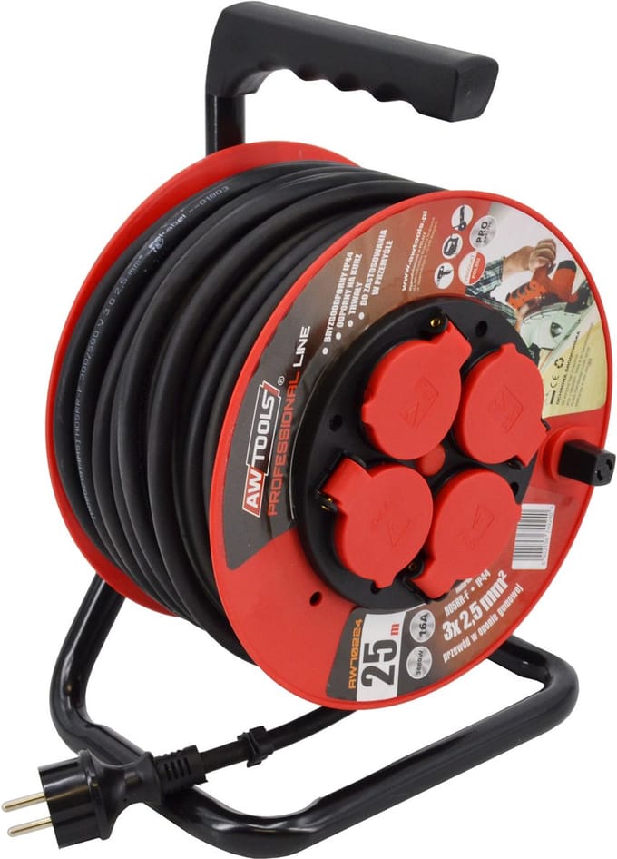 Awtools Professional - Kabelhaspel - 40m - 3x2,5 mm - 16A 3680W