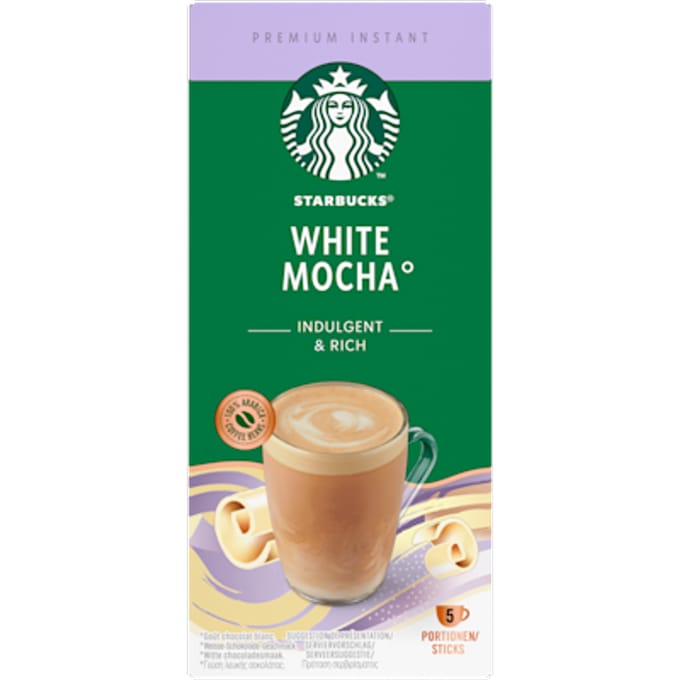White mocha oploskoffie sticks