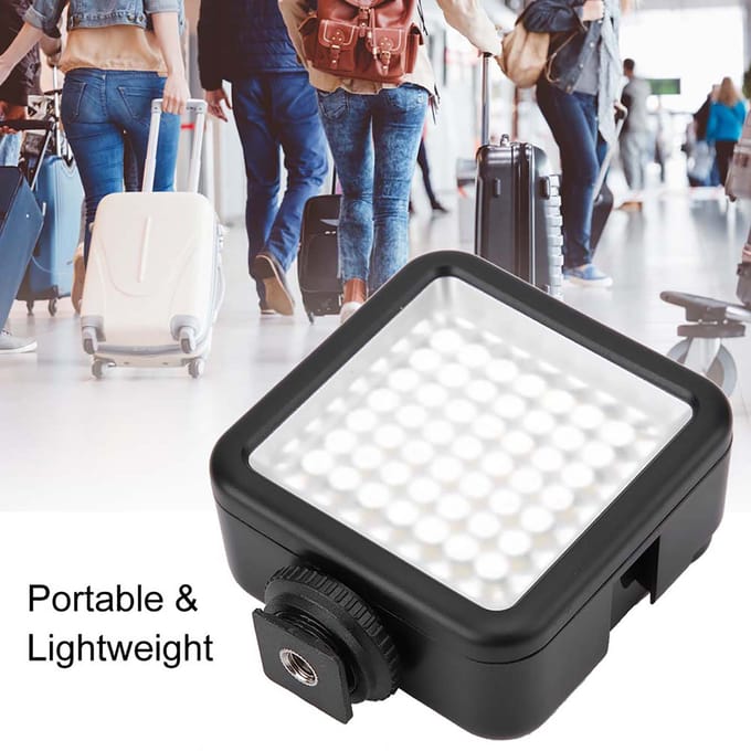 VBESTLIFE W49 Mini Draagbaar Dimbaar LED Videolichtpaneel Op Camera Invullicht white