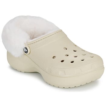 Crocs Classic Platform Fuzz Lined Clog Instappers Dames