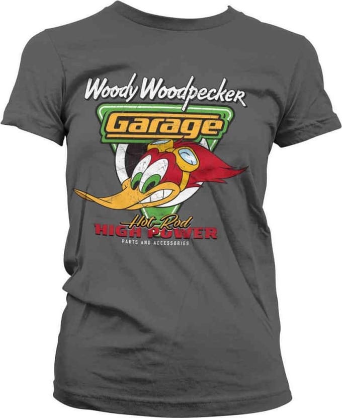 Woody Woodpecker Dames Tshirt -M- Garage Grijs