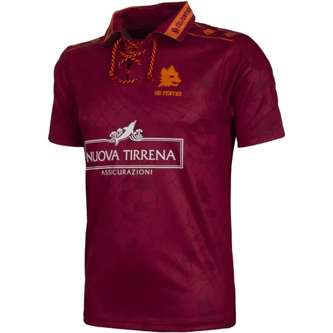COPA Football - AS Roma 1994 - 95 - Retro Voetbalshirt - Heren - S - Bourgondië