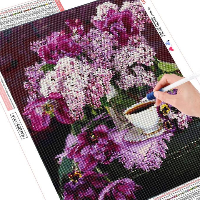 Vente Broderie Diamant 5D Fleur Peinture Diamant Point de Croix Mosaïque Diamant Complet Image 20X30 gray