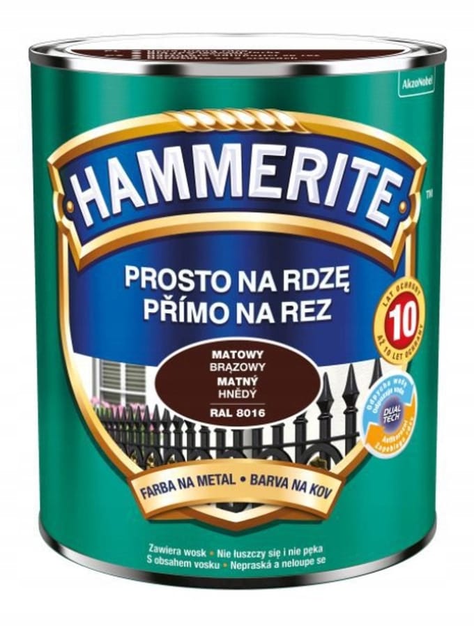 Hammerite Direct op roest mat 0,7, Bruin