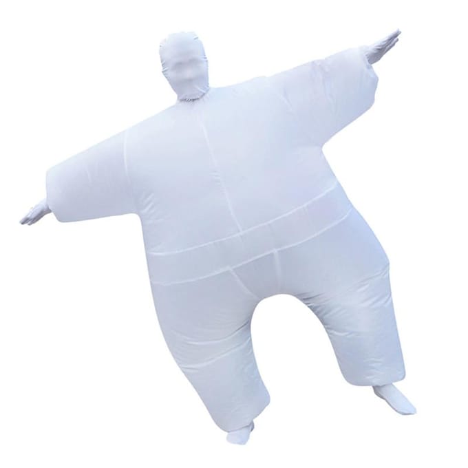 Opblaasbaar Pak voor het Hele Lichaam Sumo Kleding Lopende Pop Grappig Wit voor Lengte 1,6m - 2,2m white