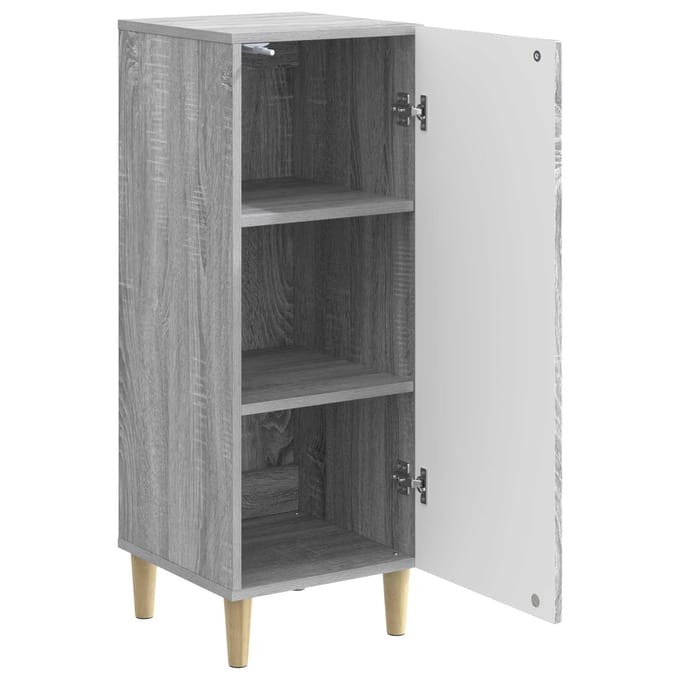 vidaXL - Dressoir - Grijs - sonoma - 33 - x - 34,5 - x - 90 - cm - Bewerkt - hout