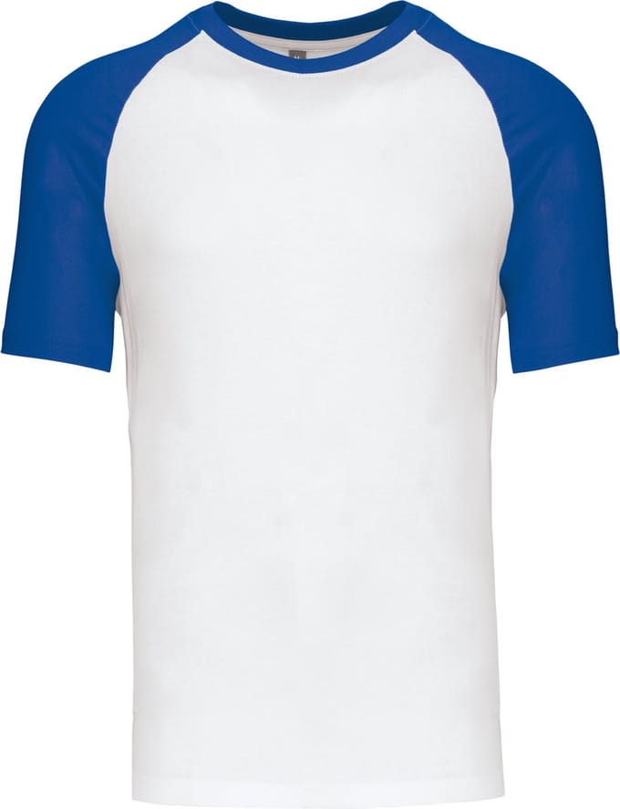 Kariban Baseball - Tweekleurig t-shirt K330 - White / Royal Blue - S