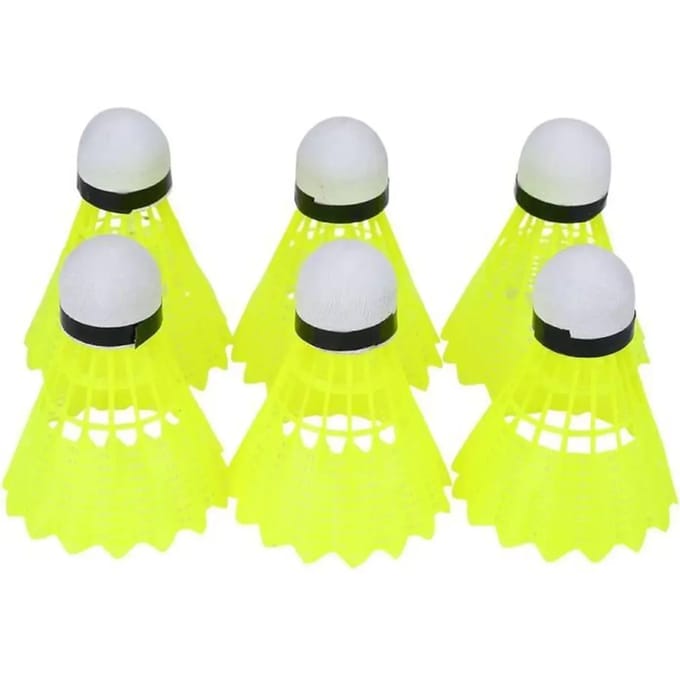 Set van 6 badmintonshuttles Softee Nylon II