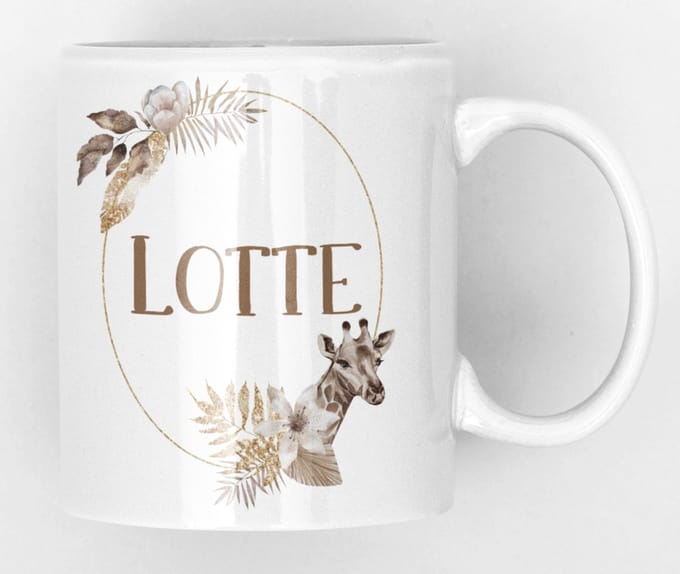 Mok met giraf Lotte