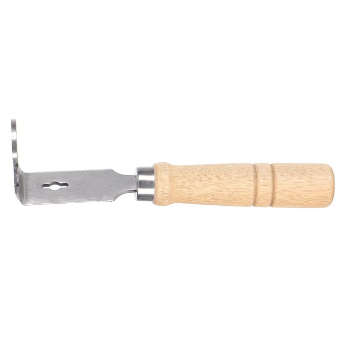 Bijenkorf Frame Schoonmaakschep met Houten Handvat Roestvrij Staal Schraper Schoonmaker Benodigdheid gray