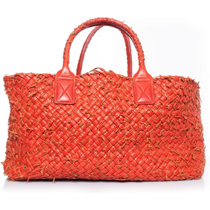 Bottega Veneta Rode cabas-tas met etui.