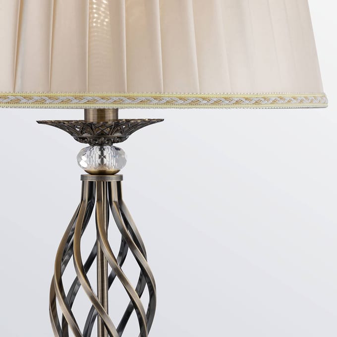 Maytoni Grace vloerlamp 1-lamp messing/beige