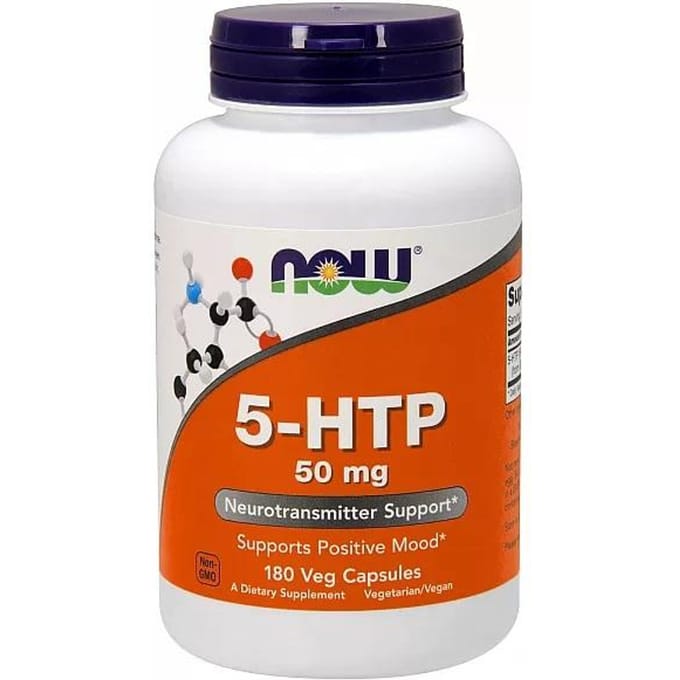 Now Foods 5-HTP Capsules - 50 mg - 30 vegan capsules