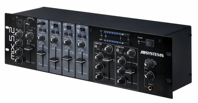 JB Systems MIX 5.2 2 Zonen mixer, 3HE - 19" Rack mixer