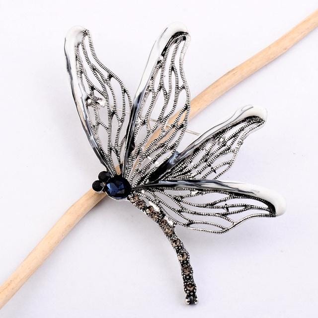 Gevleugelde Libel High-End Strass Exquise Broche Populaire Kledingaccessoires wit