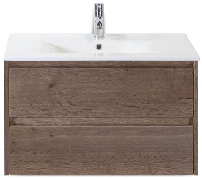 Dante Badmeubelset 80 cm - Tabacco - Keramische Wastafel Wit Enjoy