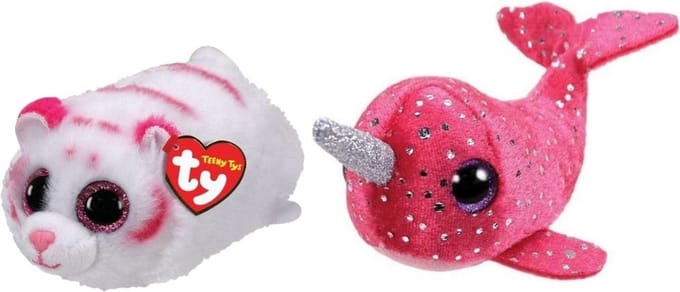 Ty - Knuffel - Teeny Ty's - Tabor Tiger & Nelly Narhwal