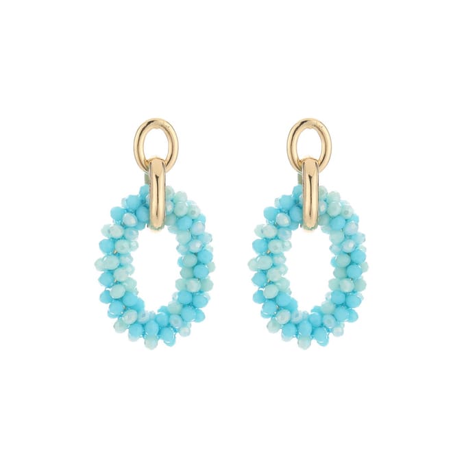 Bijoutheek Oorknoppen kralen hoop Blauw