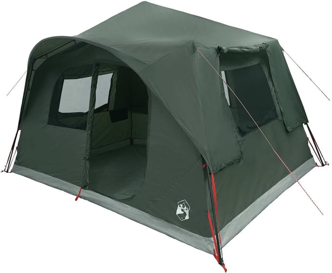 vidaXL - Directe - Tent - 8-persoons - Leger - Groen - Polyester - en - Staal