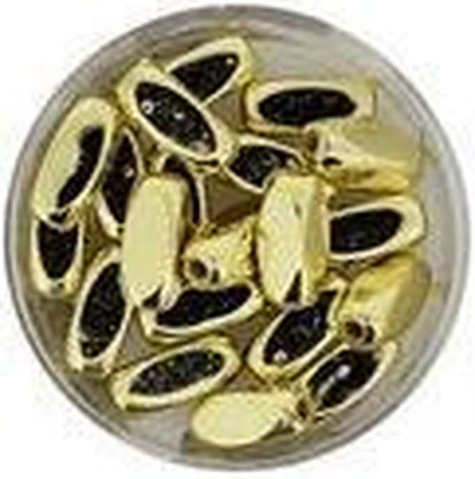 0806-12934 Parels goudkleurig metallic 5x12 mm