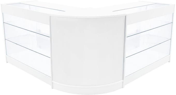 Helios led winkeltoonbank set - wit - 120x60x90 cm - 2x k1200 & cm60