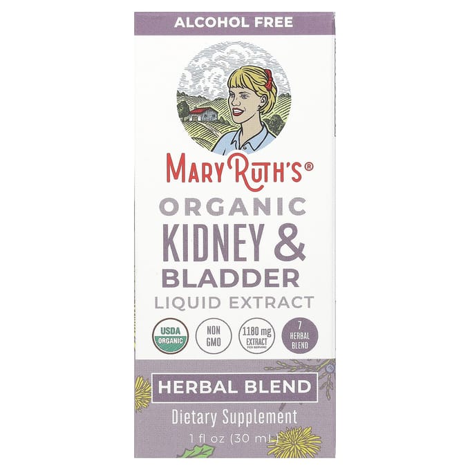 MaryRuth's, Extrait Liquide Bio de Reins et de Vessie, Sans Alcool, 1 fl oz (30 ml)