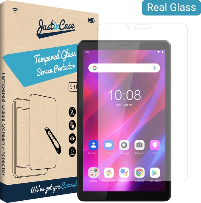 Just in Case screenprotector geschikt voor Lenovo Tab M7 (3rd Gen) - Screenprotector Tablet Glas