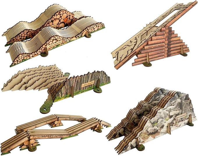 RC Obstakel Set - RC Crawler Park - Racebaan Ontwerpen - Schaal Realisme - 5 Stuks - Natuurlijk