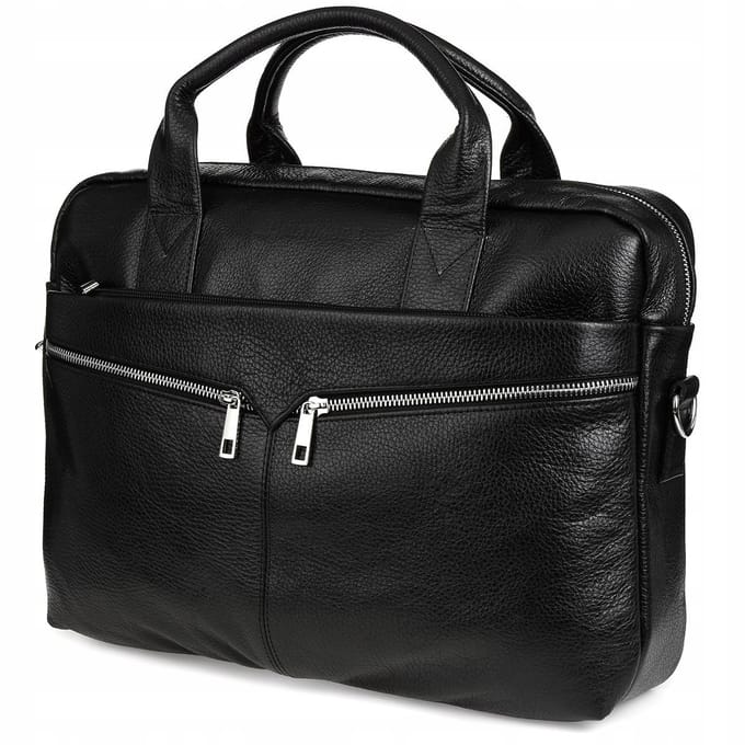 Beltimore Leren Aktetas Heren Zwart Grote Laptop Tas