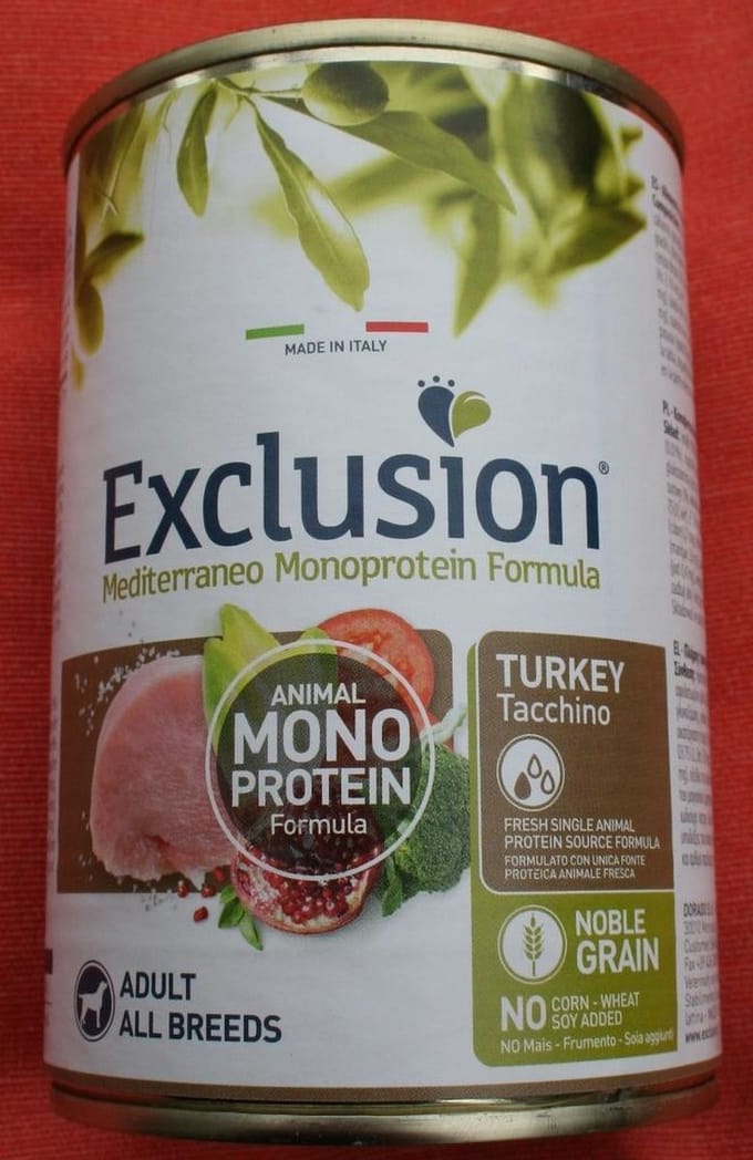 Exclusion Mediterraneo wet kalkoen blik 400 gram per 6
