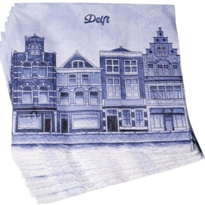 Heinen delfts blauw servetten delft