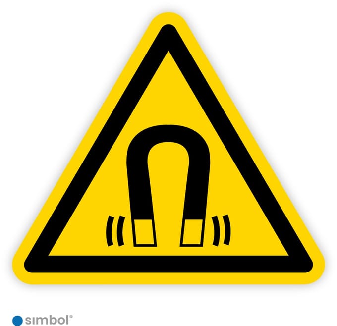 Simbol® - Stickers Sterk magnetisch veld (W006) - Formaat ▲ 5 x 5 x 5 cm.