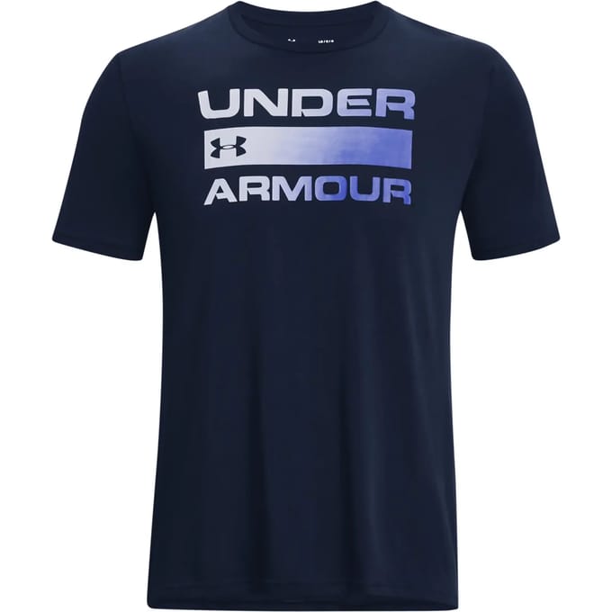 Under Armour UA TEAM ISSUE WORDMARK SS Heren Sportshirt - Blauw - Maat L