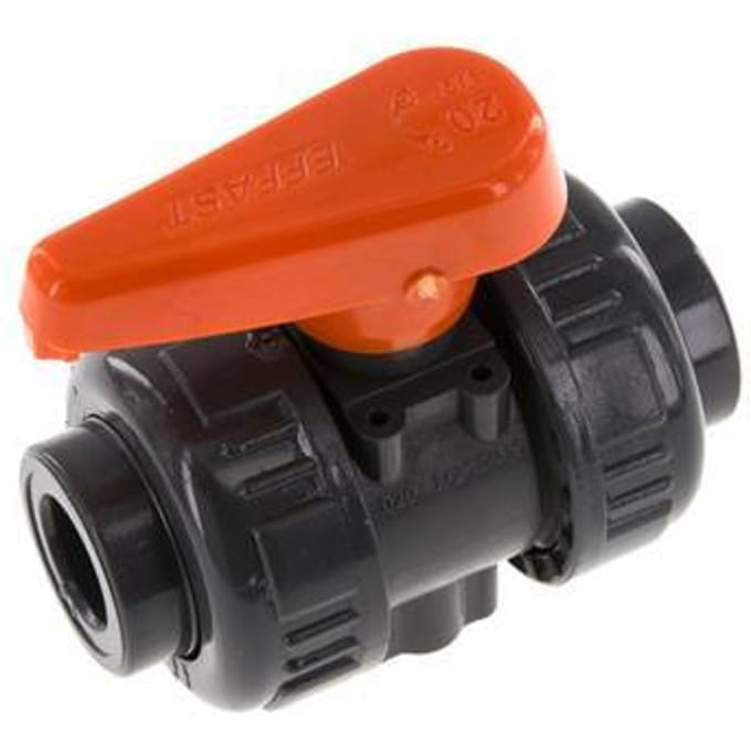 PVC 2-weg Kogelkraan Dubbele Wartel 16 mm Sok EPDM
