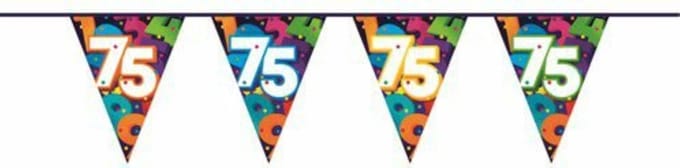 Vlaggenlijn Cijfers 75 jaar - 10 meter
