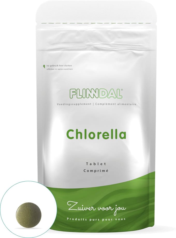 Flinndal Chlorella Tabletten - Ondersteunt Lever, Nieren en Galblaas - 30 Tabletten