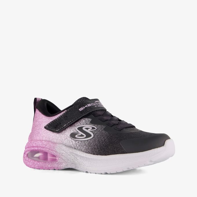 Skechers Microspec Max Advance - Glitz Gala meisjes sneakers - Roze - Uitneembare zool - Maat 30