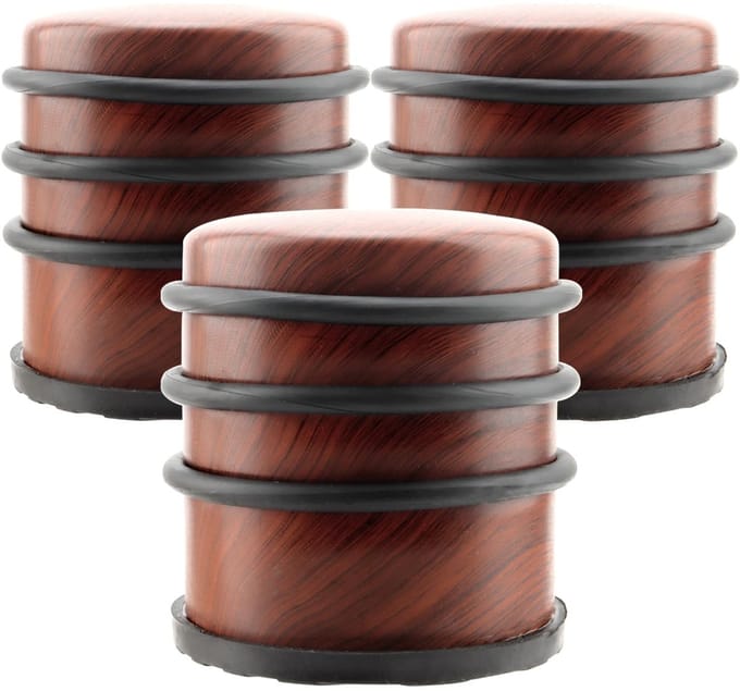 Cosensi- Deurstoppers Zware Roestvrij Stalen Constructie - Deurstopper met Siliconen Ringen - Modern Design - Bescherming voor Deuren - 3 Stuks - 2.88 x 3.2 Inch - Deurbuffer
