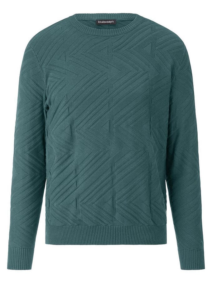 Trui ronde hals Van Louis Sayn turquoise