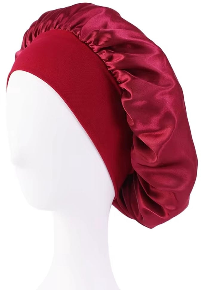 Actie4you® - Luxe Bonnet - Satijnen Slaapmuts - Haarverzorging - Elastisch - Satijn – Haarnetje - 1 Stuks - Rood
