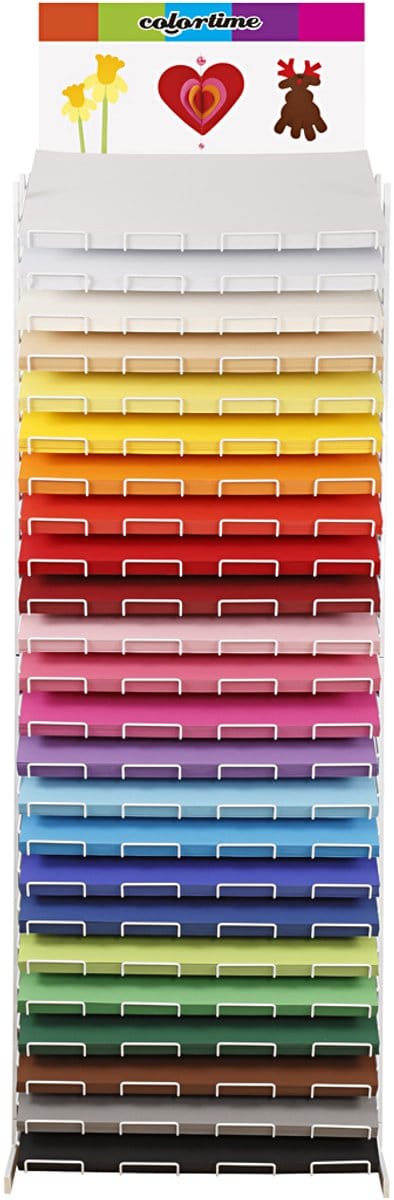 Gekleurd karton, A2, vel 420x594 cm, 180 gr, diverse kleuren, 23x100 vel | Knutselkarton