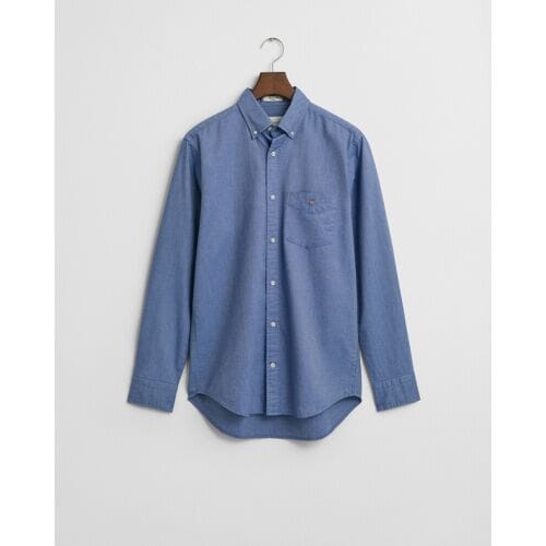 Gant Overhemd Uni Oxford Button Down Rich Blue / male