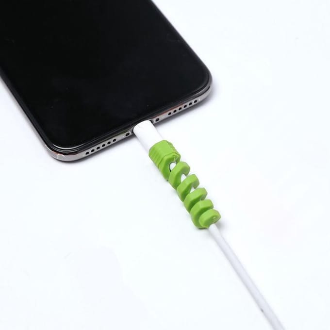 Kabelbeschermer | Spiraalkabelbeschermer | Micro-USB-beschermer | 6 stuks | Multicolor