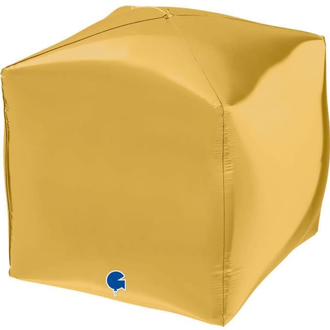 Ballon Foil Cube 4D Doré, 15 , Ok. 38Cm